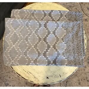 Global Caravan Zanzibar Pillow Shams King Size Grey Geometric Ikat Boho Set of 2